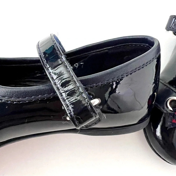 GUCCI | Baby Girl Mary Jane Ballet Flat Web Stripe Bow Navy Blue Leather US 5 - Picture 9 of 16